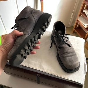 Materia Prima by Goffredo Fantini blue suede shoes